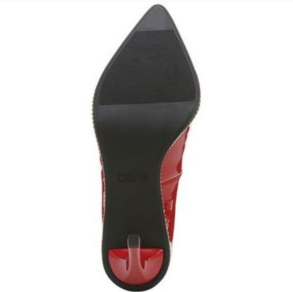 New w/Box Bar III Binsa Faux Patent Leather Chain Detail Pointy Toe Dress Pumps - Picture 4 of 5